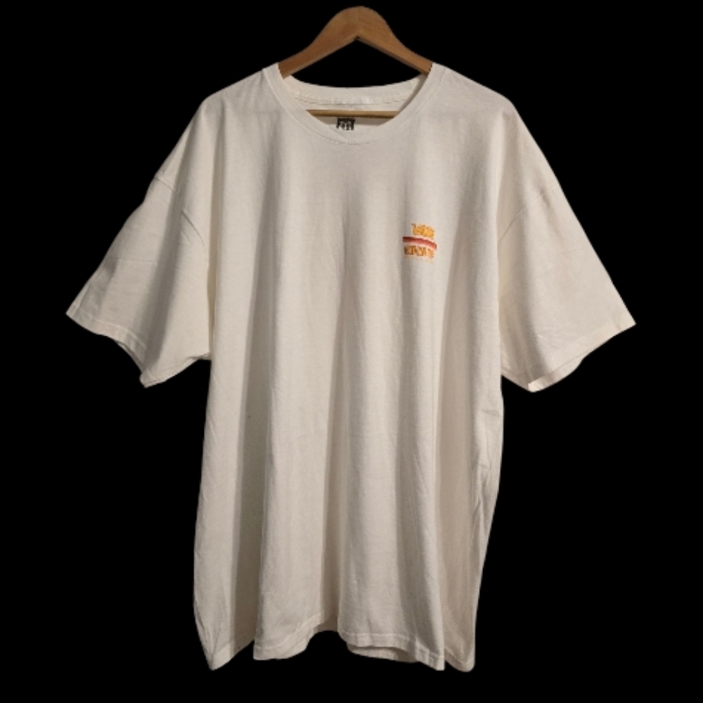 Vans x Foot The Bill x Chin Up Donuts+Coffee T-Shirt XXL White S-Sleeve Collab